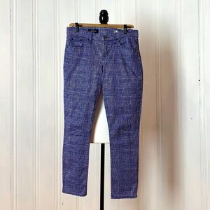 J.CREW blue gingham ankle pants